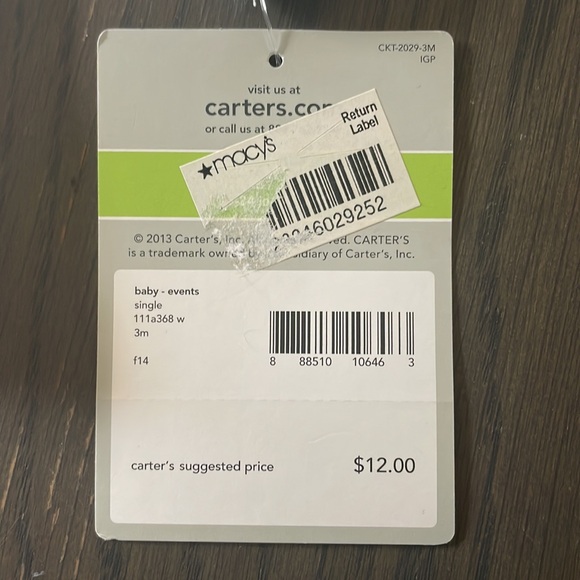 Carter’s Baby’s First Christmas Bodysuit, 3 months - Picture 3 of 4